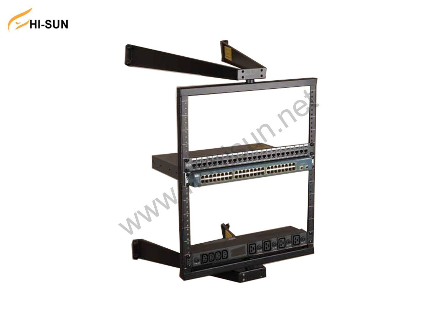 12U Wall Mount 2-Post Open Frame Rack